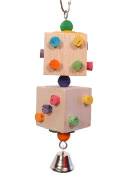 Balsa Dice Parrot Toy for Small and Medium Parrots