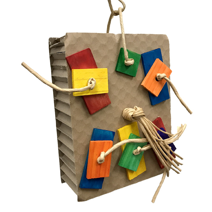 Cardboard Hanging Chew Toy for Parrots