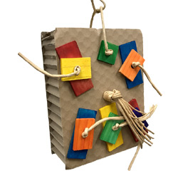 Cardboard Hanging Chew Toy for Parrots