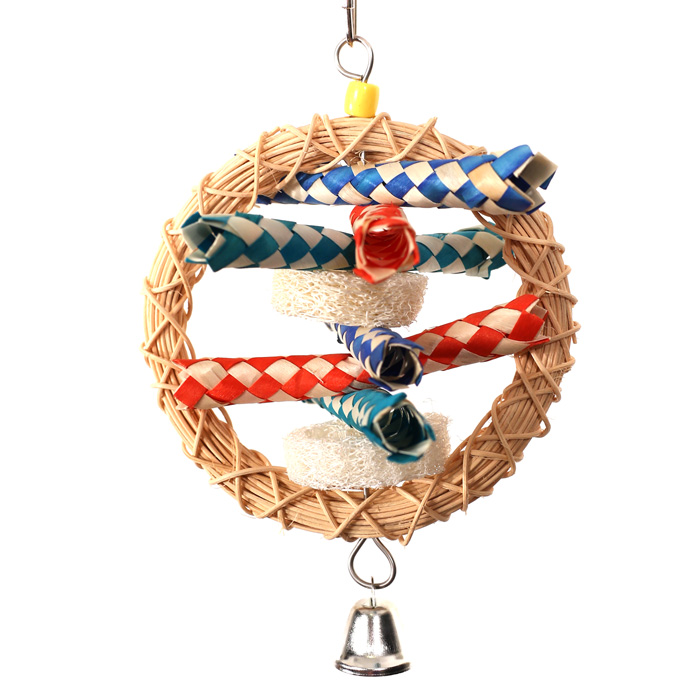 Cheaper Chews - CC204 Finger Trap Wicker Circle Small Parrot Toy