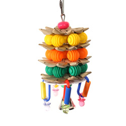 Cheaper Chews - CC208 Plastic and Woven Flowers Toy for Small to Medium Parrots