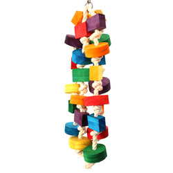 Cheaper Chews - CC402 Wood Circles and Ropes Toy for Medium to Large Parrots