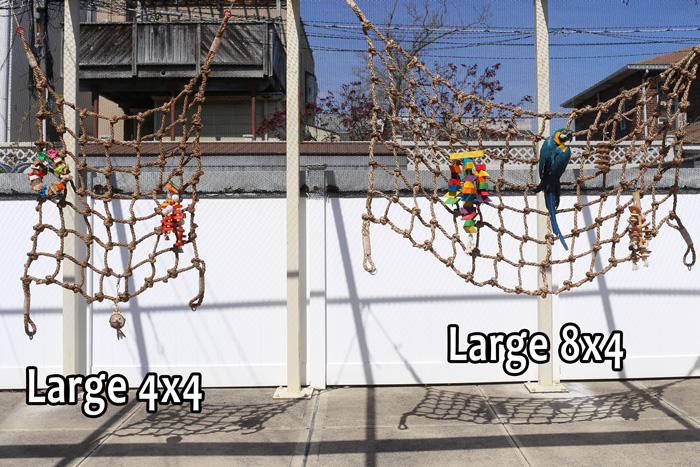 Large Parrot Climbing Net Sizes 4x4 and 8x4