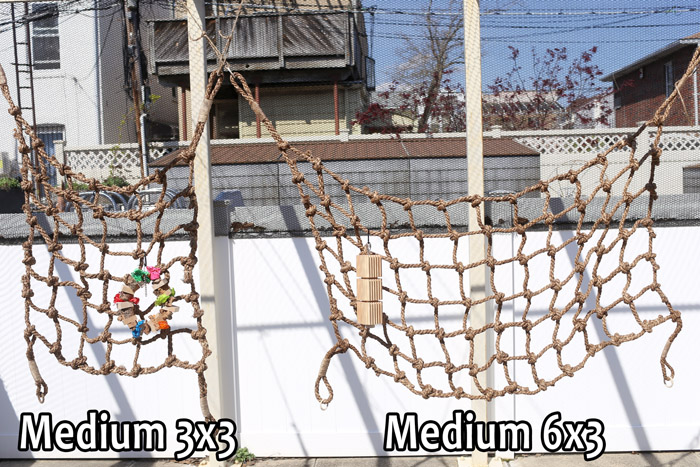 Medum Parrot Climbing Net Sizes 3x3 and 6x3