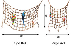 Large Parrot Climbing Nets 8x4 and 4x4