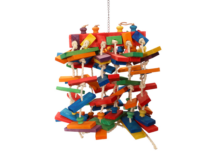 Rainbow Paradge Large Wood Parrot Toy for Macaws and Cockatoos