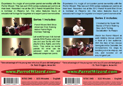 Parrot Wizard Seminar DVD 1 and 2 Backs