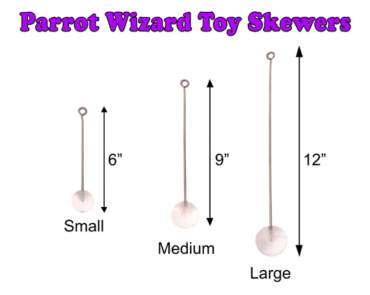 Parrot Toy Skewer Sizes Small Medium Large