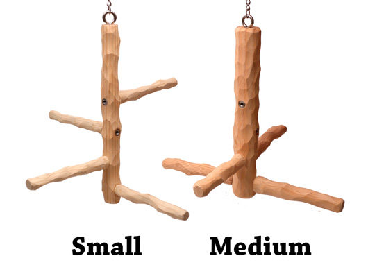 Small and Medium NU Perch Tree Swing for Cage