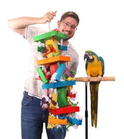 Tropical Stack XXL Parrot Toy with Blue and Gold Macaw