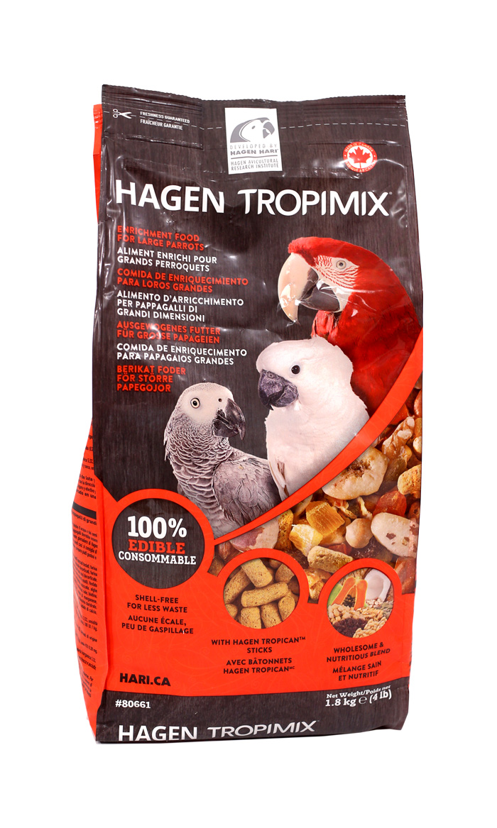 Hagen Tropimix Large Bird Food 4lb Package