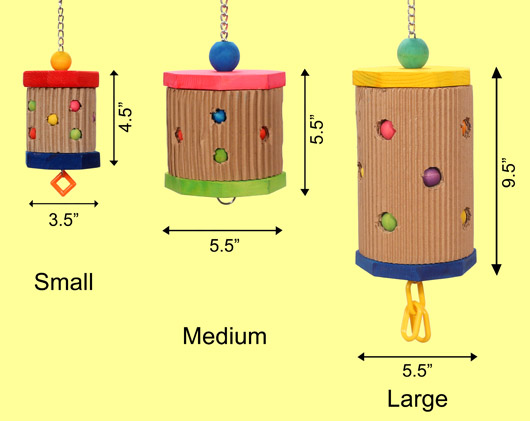 Woodpecker Parrot Toy Sizes